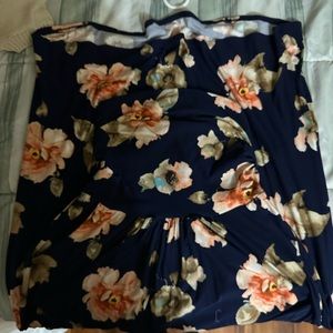 Strapless Deep Blue Maternity Dress